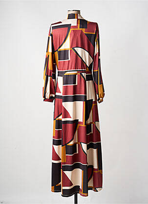 Robe longue manches longues manches longues orange K-DESIGN femme
