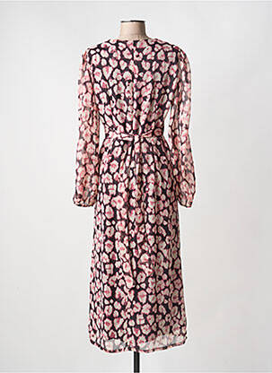 Robe longue manches longues manches longues rose JULIE GUERLANDE femme