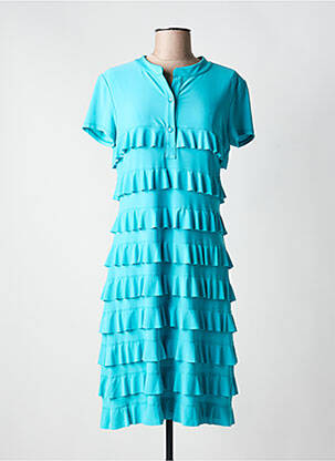 Robe mi-longue manches courtes manches courtes bleu JOSEPH RIBKOFF femme