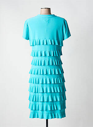 Robe mi-longue manches courtes manches courtes bleu JOSEPH RIBKOFF femme