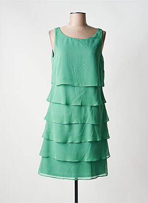 Robe mi-longue sans manche sans manche vert VERA MONT femme