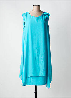 Robe mi-longue coupe fluide sans manche bleu JOSEPH RIBKOFF femme