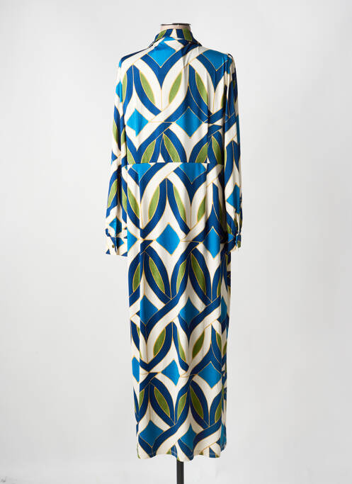 Robe longue manches longues manches longues bleu K-DESIGN femme