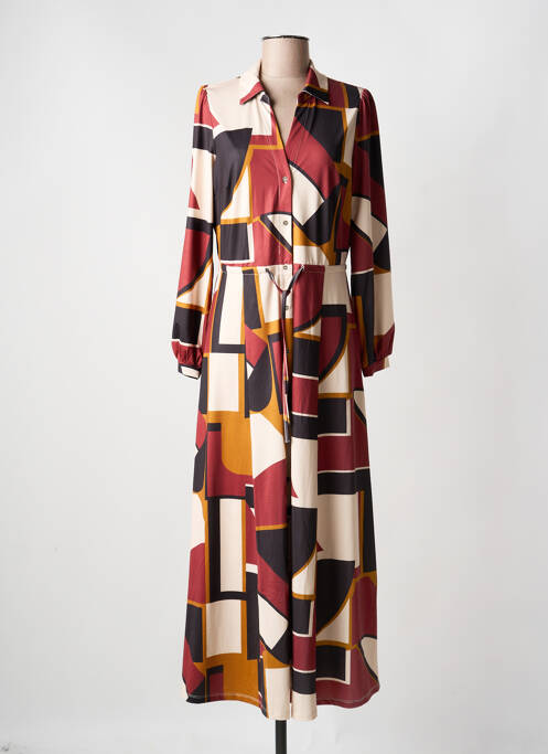 Robe longue manches longues manches longues orange K-DESIGN femme