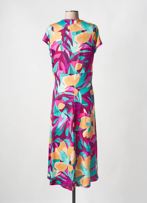 Robe longue manches courtes manches courtes violet JULIE GUERLANDE femme