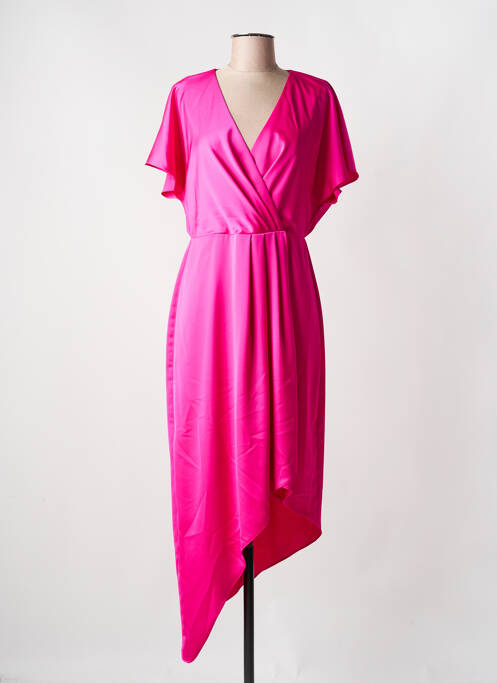 Robe longue manches courtes manches courtes rose JOSEPH RIBKOFF femme