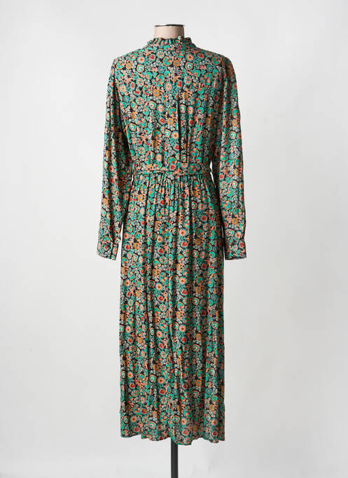 Robe longue manches longues manches longues vert C'EST BEAU LA VIE femme