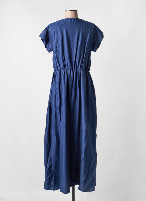 Robe longue manches courtes manches courtes bleu C'EST BEAU LA VIE femme