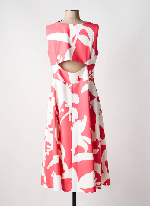 Robe mi-longue imprimé fantaisie sans manche rouge VERA MONT femme