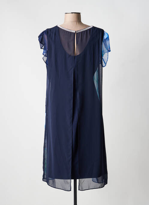 Robe mi-longue bleu FRANK LYMAN femme
