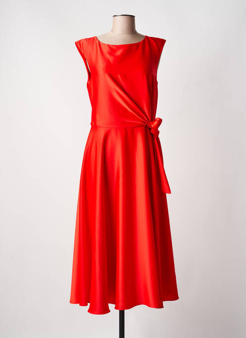 Robe mi-longue orange VERA MONT femme