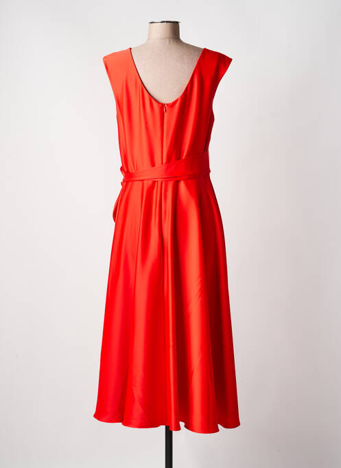 Robe mi-longue orange VERA MONT femme