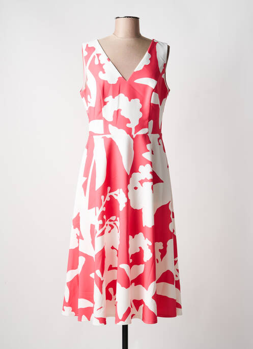 Robe mi-longue rouge VERA MONT femme