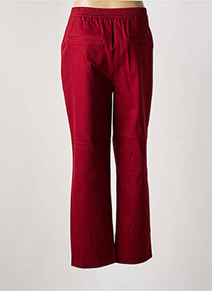 Pantalon droit stretch taille normale rouge JULIE GUERLANDE femme