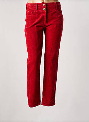 Pantalon slim taille élastique taille normale rouge C'EST BEAU LA VIE femme