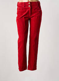 Pantalon slim broderie rivets taille normale rouge C'EST BEAU LA VIE femme