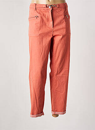Pantalon droit stretch taille normale marron JULIE GUERLANDE femme
