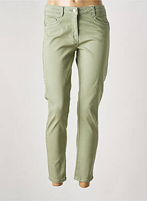 Pantalon slim stretch vert C'EST BEAU LA VIE femme