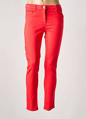 Pantalon slim stretch rouge C'EST BEAU LA VIE femme