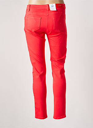 Pantalon slim stretch rouge C'EST BEAU LA VIE femme