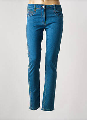 Jeans coupe slim stretch taille normale bleu C'EST BEAU LA VIE femme