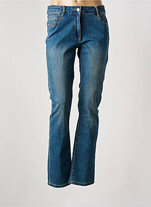 Jeans coupe droite stretch taille normale bleu C'EST BEAU LA VIE femme