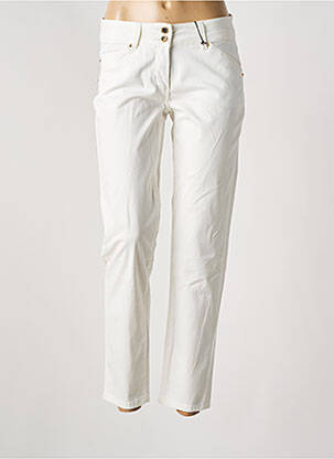 Pantalon slim tissage popeline taille normale blanc BETTY BARCLAY femme