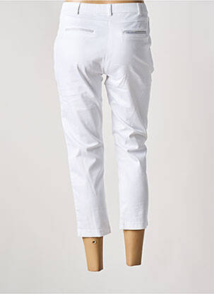 Pantacourt stretch taille normale blanc CHRISTINE LAURE femme