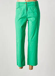Pantalon 7/8 stretch taille normale vert C'EST BEAU LA VIE femme