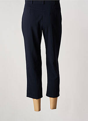 Pantacourt coupe droite taille normale bleu CHRISTINE LAURE femme