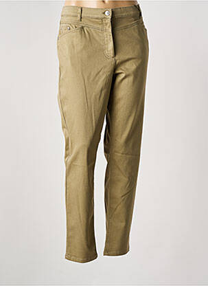 Pantalon slim tissage popeline taille normale vert BETTY BARCLAY femme