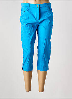 Pantacourt stretch taille normale bleu CHRISTINE LAURE femme