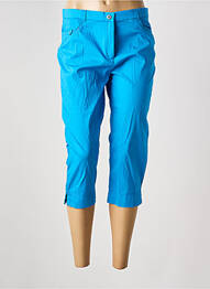 Pantacourt stretch taille normale bleu CHRISTINE LAURE femme