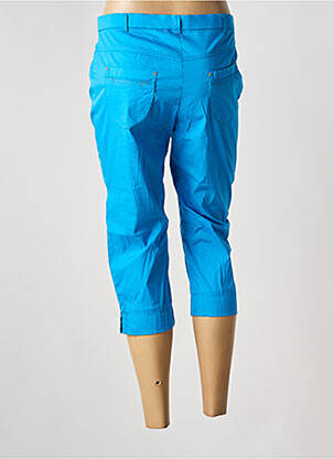 Pantacourt stretch taille normale bleu CHRISTINE LAURE femme