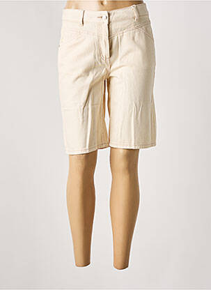 Bermuda coupe droite taille normale beige C'EST BEAU LA VIE femme