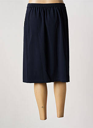 Jupe mi-longue coupe droite bleu CHRISTINE LAURE femme