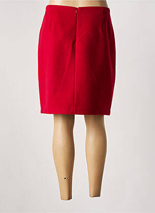 Jupe courte coupe droite rouge ESTEL COLLECTION femme