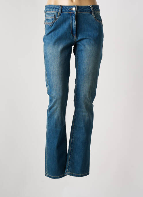 Jeans coupe droite bleu C'EST BEAU LA VIE pour femme