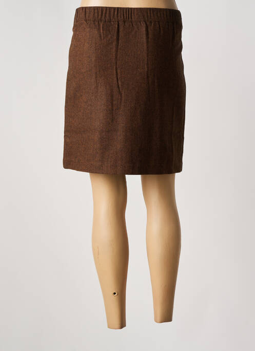Jupe courte marron C'EST BEAU LA VIE pour femme