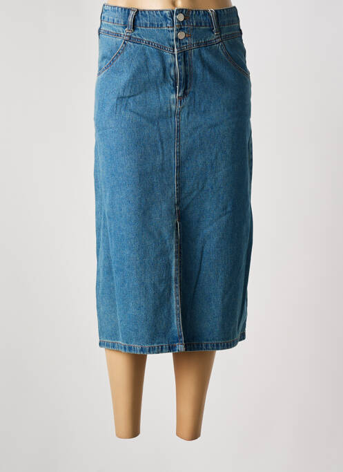 Jupe mi-longue bleu C'EST BEAU LA VIE pour femme