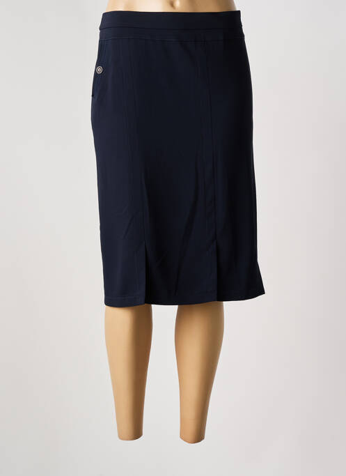 Jupe mi-longue bleu CHRISTINE LAURE pour femme