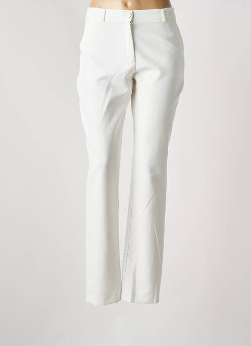 Pantalon droit blanc CHRISTINE LAURE pour femme