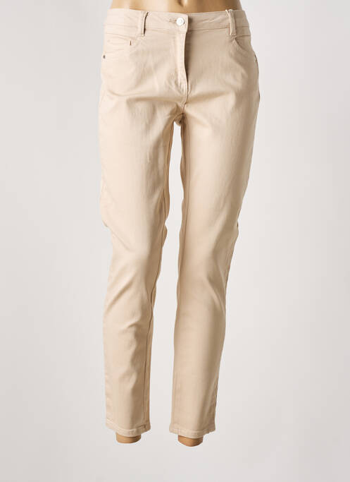 Pantalon slim beige C'EST BEAU LA VIE pour femme