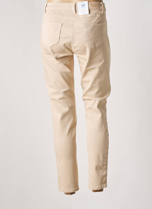 Pantalon slim beige C'EST BEAU LA VIE pour femme