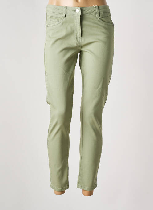 Pantalon slim vert C'EST BEAU LA VIE pour femme