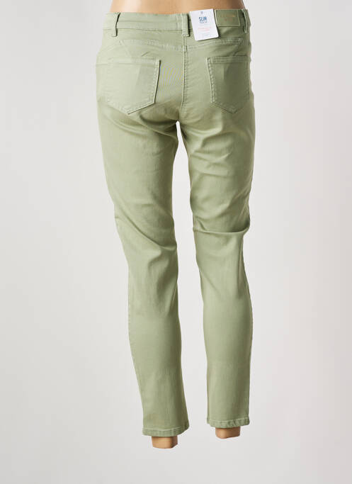 Pantalon slim vert C'EST BEAU LA VIE pour femme