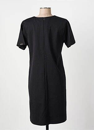 Robe mi-longue manches courtes manches courtes noir PAUL BRIAL femme