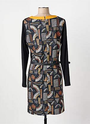 Robe courte fermeture zippée au dos manches longues noir PAUL BRIAL femme