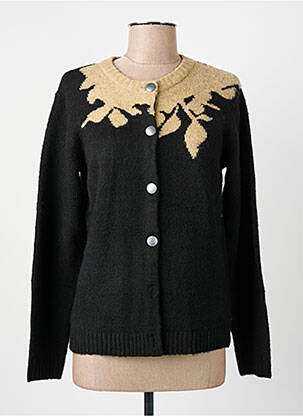 Gilet manches longues resserrée sur le bas noir TELMAIL femme