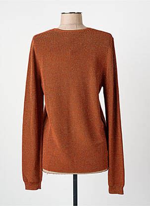 Pull coupe cintrée manches longues orange CHRISTINE LAURE femme
